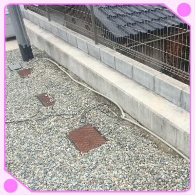 防犯カメラ配管埋設工事3