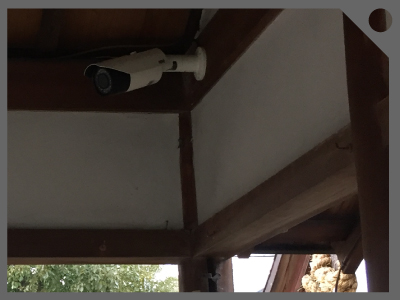 神社・お寺・宿泊施設・公共施設の防犯カメラ設置例1