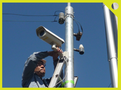 街頭防犯対策の防犯カメラ設置例1